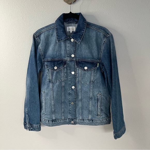 Rails Grove Boyfriend Trucker Jean Jacket Indigo Haze Blue Denim Casual Women XS - Picture 3 of 13